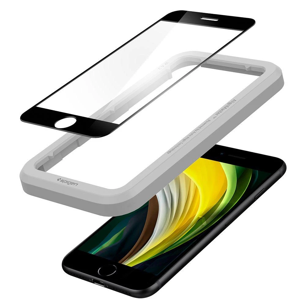 Spigen AlignMaster FC, juodas – Apple iPhone SE (2022/2020)/8/7