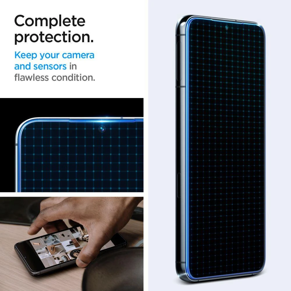 Spigen apsauginis stiklas GLAS.TR ”EZ FIT” 2-pack skirtas Samsung Galaxy S23 transparent