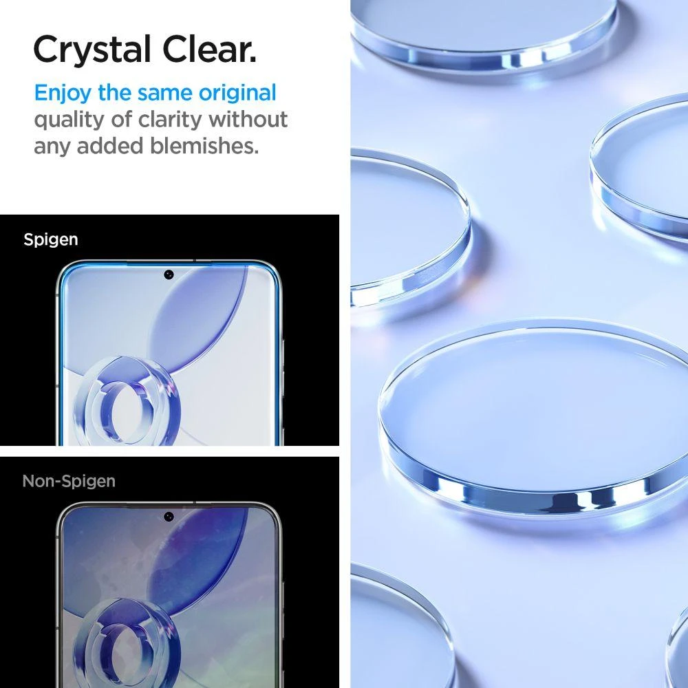 Spigen apsauginis stiklas GLAS.TR ”EZ FIT” 2-pack skirtas Samsung Galaxy S23 transparent