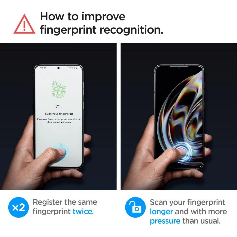 Apsauginis stiklas Spigen GLAS.TR „EZ FIT” 2-pack Samsung Galaxy S23 Plus Plus CLEAR