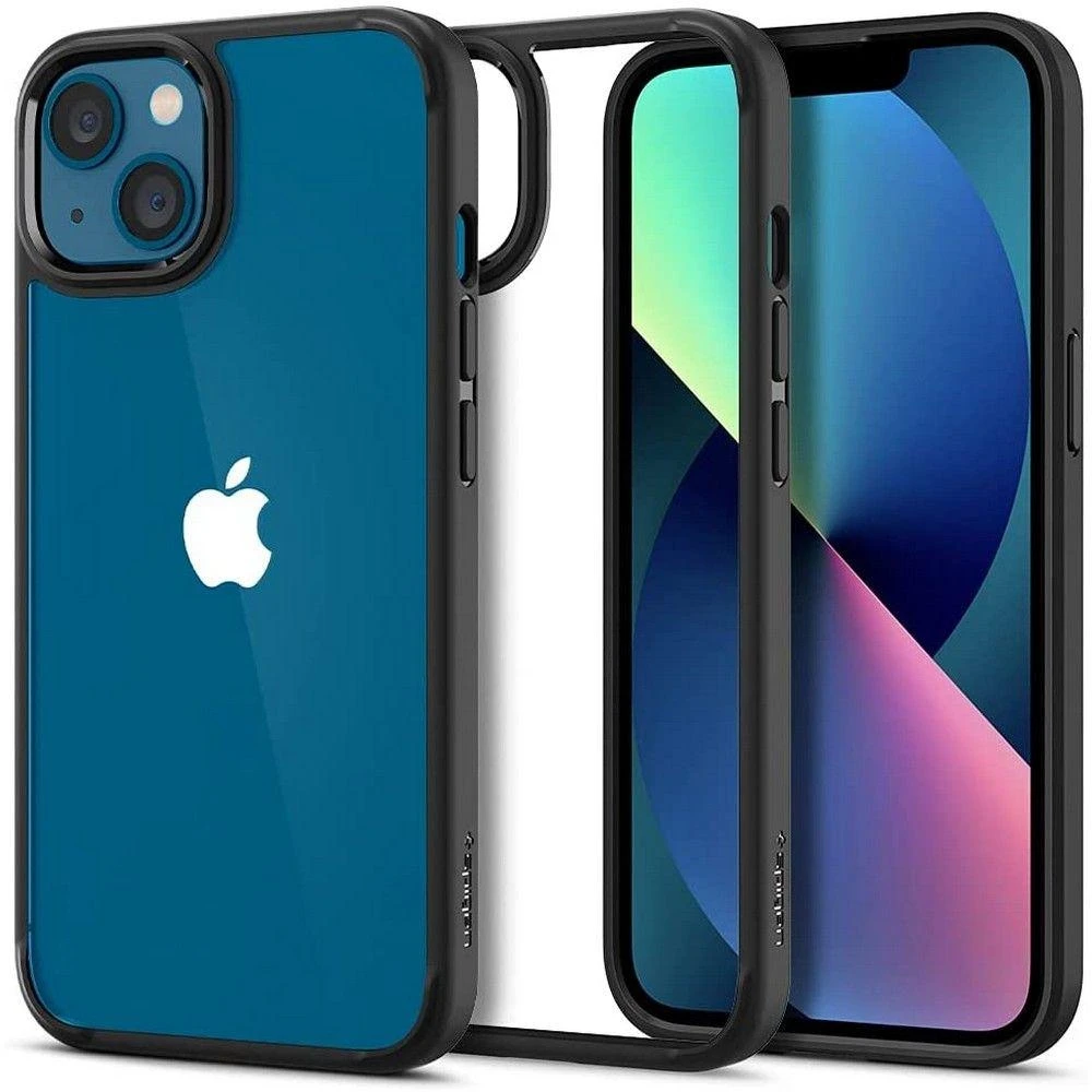 „Spigen Ultra Hybrid iPhone 13“ dėklas - Matinės juodos spalvos