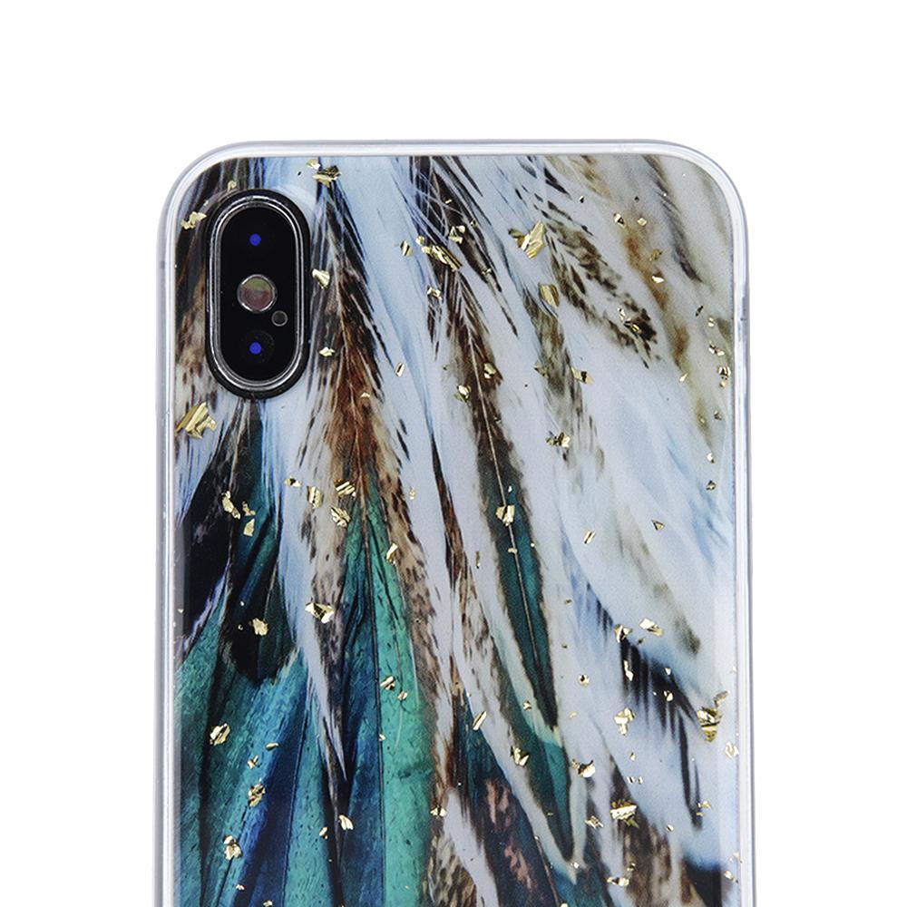 iLike Auksinis Glam dėklas, skirtas Samsung Galaxy A14 4G / A14 5G plunksnoms