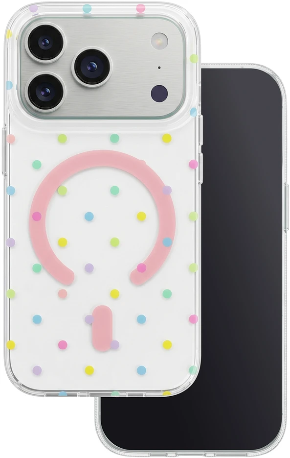 TFO Bubble Dots Mag dėklas, skirtas iPhone 15 Pro 6,1" baltas