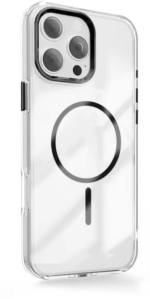CPA „Telforceone Clear Thin Mag“ dėklas, skirtas „iPhone 17 Pro Max 6,9“ juodas