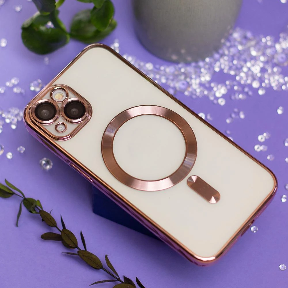 TFO TelForceone Spalva "Chrome Magsafe" dėklas iPhone 13 6,1 rožinio aukso spalvos