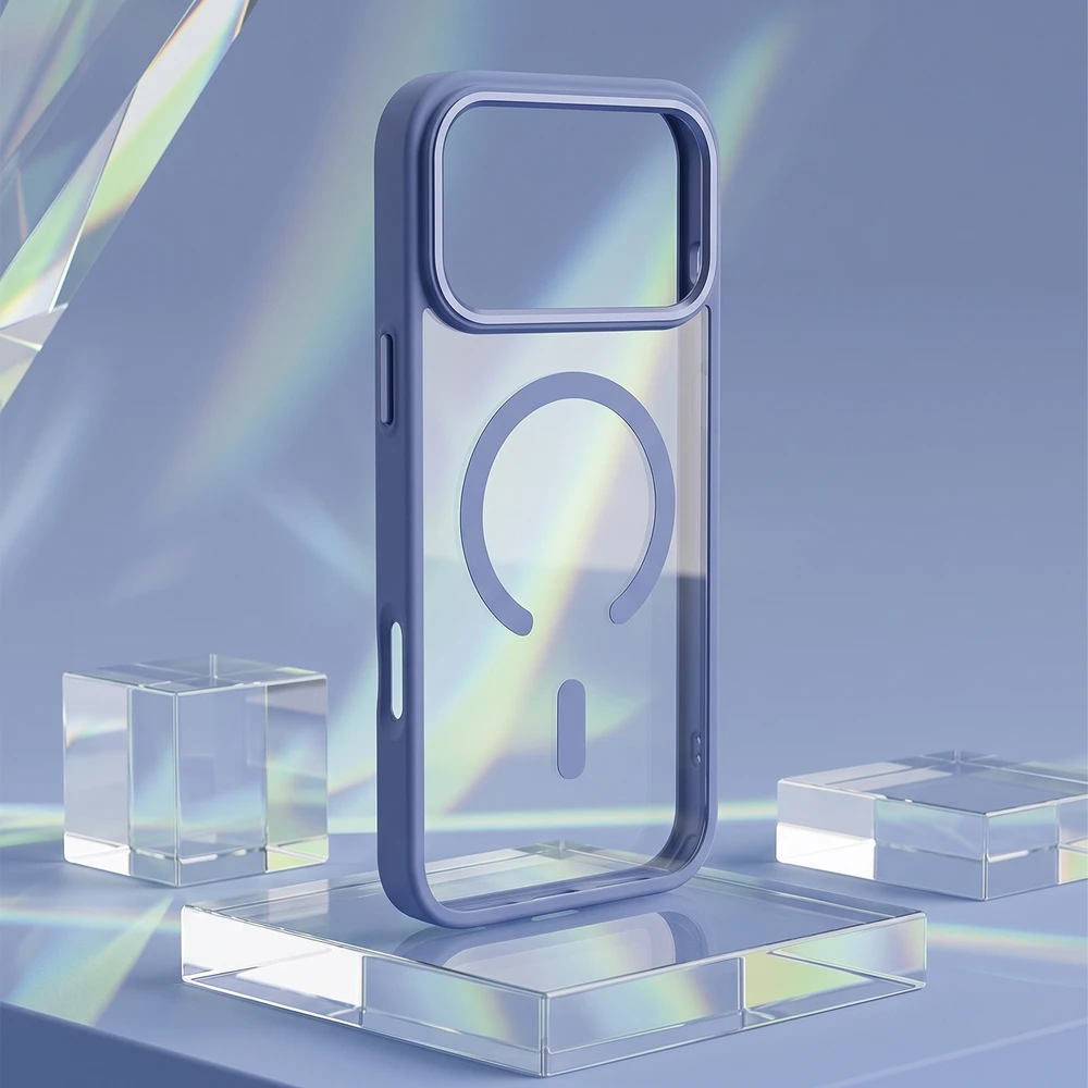 Dėklas Telforceone Color Clear Mag case for iPhone 17 Pro Max 6,9" / 18 Pro Max 6,9'' sky mėlynas