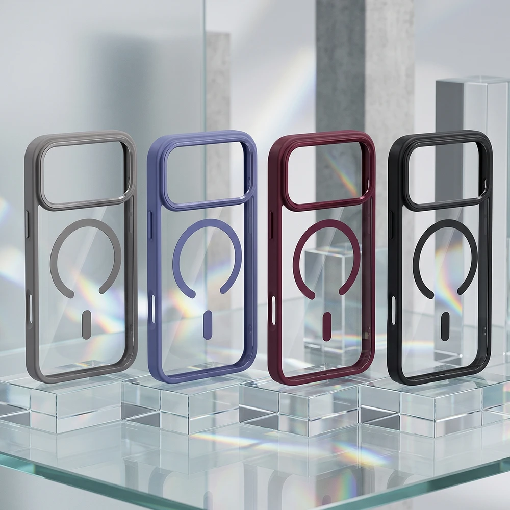 Dėklas Telforceone Color Clear Mag case for iPhone 17 Pro Max 6,9" / 18 Pro Max 6,9'' sky mėlynas