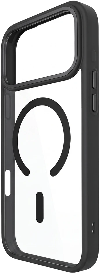 Telforceone Spalvotas Clear Mag dėklas, skirtas iPhone 17 Pro Max 6,9" / 18 Pro Max 6,9", tamsiai pilkas