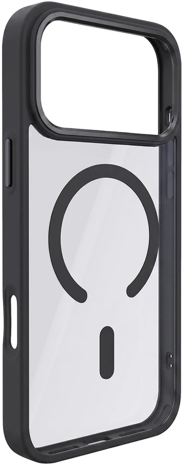 Telforceone Spalvotas Clear Mag dėklas, skirtas iPhone 17 Pro Max 6,9" / 18 Pro Max 6,9", tamsiai pilkas