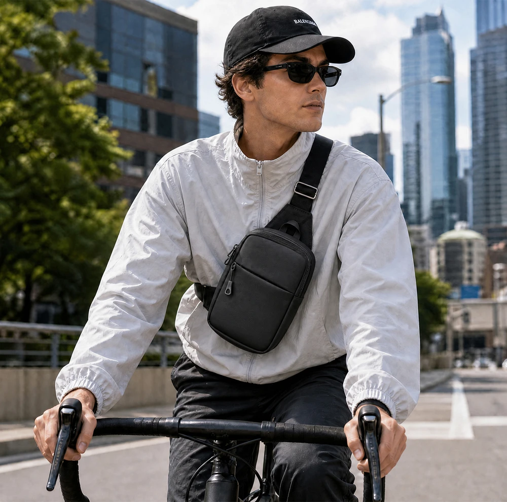 Mantona Telforceone Crossbody bag Urbanflex juodas