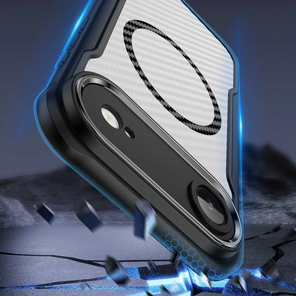 Telforceone „Defender Carbon Mag“ dėklas, skirtas „iPhone 17 Air 6,6“; juodas