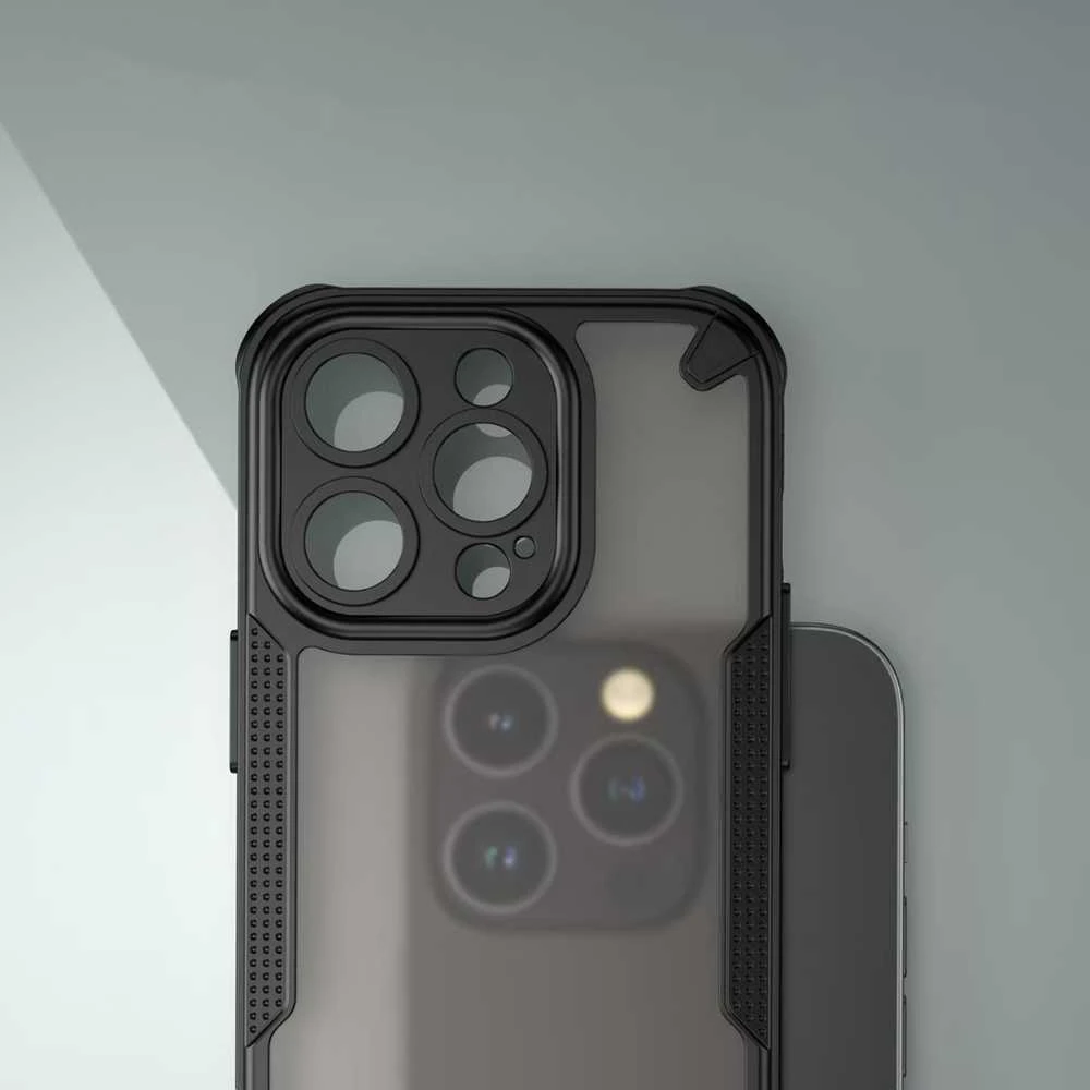 Telforceone „Defender Matt“ dėklas, skirtas „iPhone 17 Air 6,6“; juodas