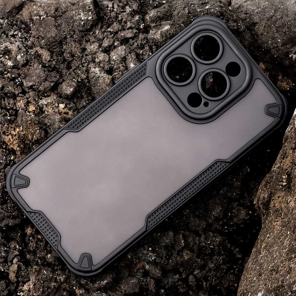 Telforceone „Defender Matt“ dėklas, skirtas „iPhone 17 Air 6,6“; juodas
