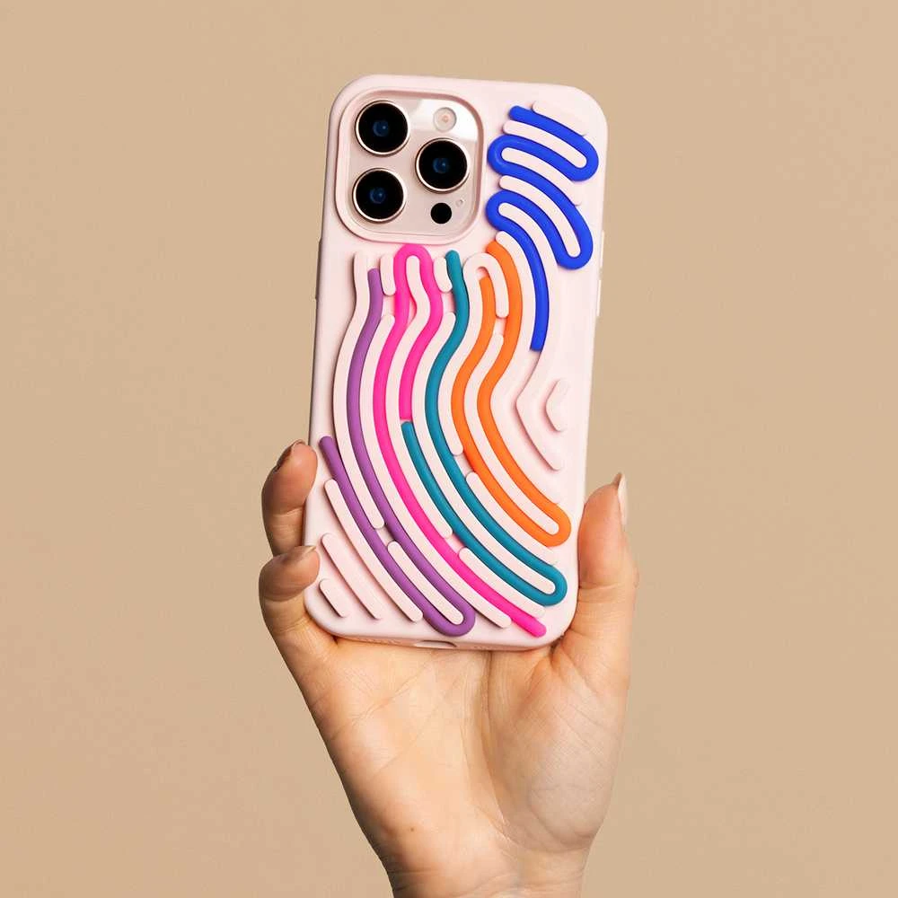 TFO Telforceone „Pasidaryk pats“ „Snake“ dėklas, skirtas „iPhone 13 6,1“; rožinis