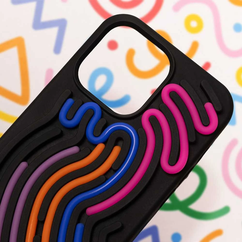 TFO Telforceone „Pasidaryk pats“ gyvatės formos dėklas, skirtas „iPhone 16 6,1“; juodas