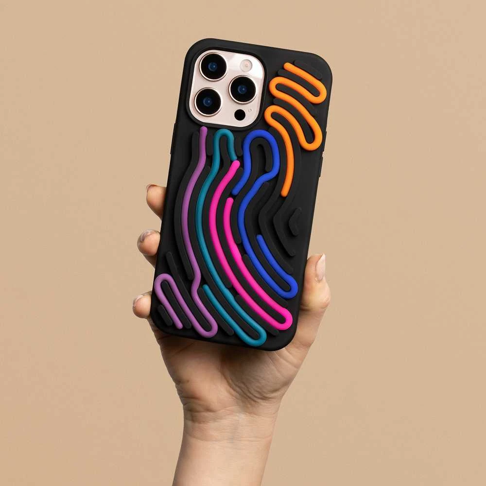TFO Telforceone „Pasidaryk pats“ gyvatės formos dėklas, skirtas „iPhone 16 6,1“; juodas