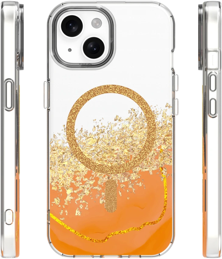 TFO Telforceone Epoksidinės medžiagos „Mag“ dėklas, skirtas „iPhone 13 / 14“ 6,1 colio, oranžinis