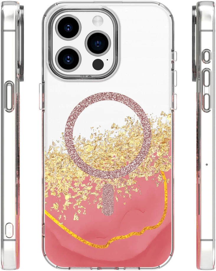 TFO Telforceone „Epoxy Mag“ dėklas, skirtas „iPhone 14 Pro 6,1“; rožinis