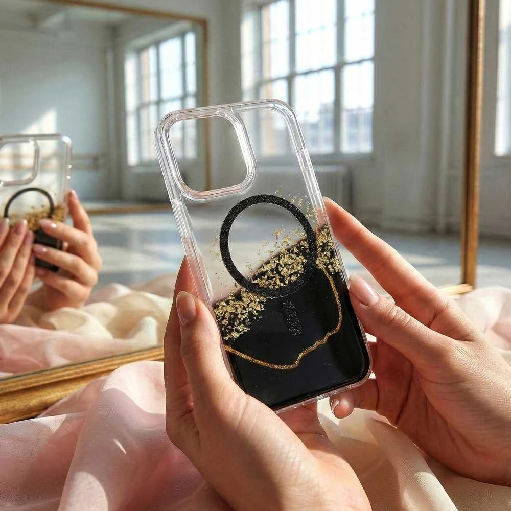Dėklas TFO Telforceone Epoxy Mag case for iPhone 16 Pro 6,3" juodas