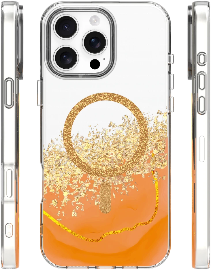 TFO Telforceone „Epoxy Mag“ dėklas, skirtas „iPhone 16 Pro Max 6,9“; oranžinis