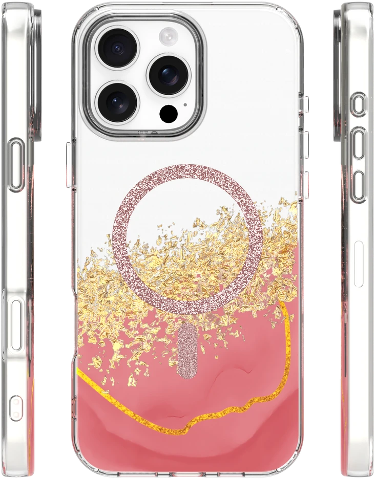 TFO Telforceone „Epoxy Mag“ dėklas, skirtas „iPhone 16 Pro Max 6,9“; rožinis