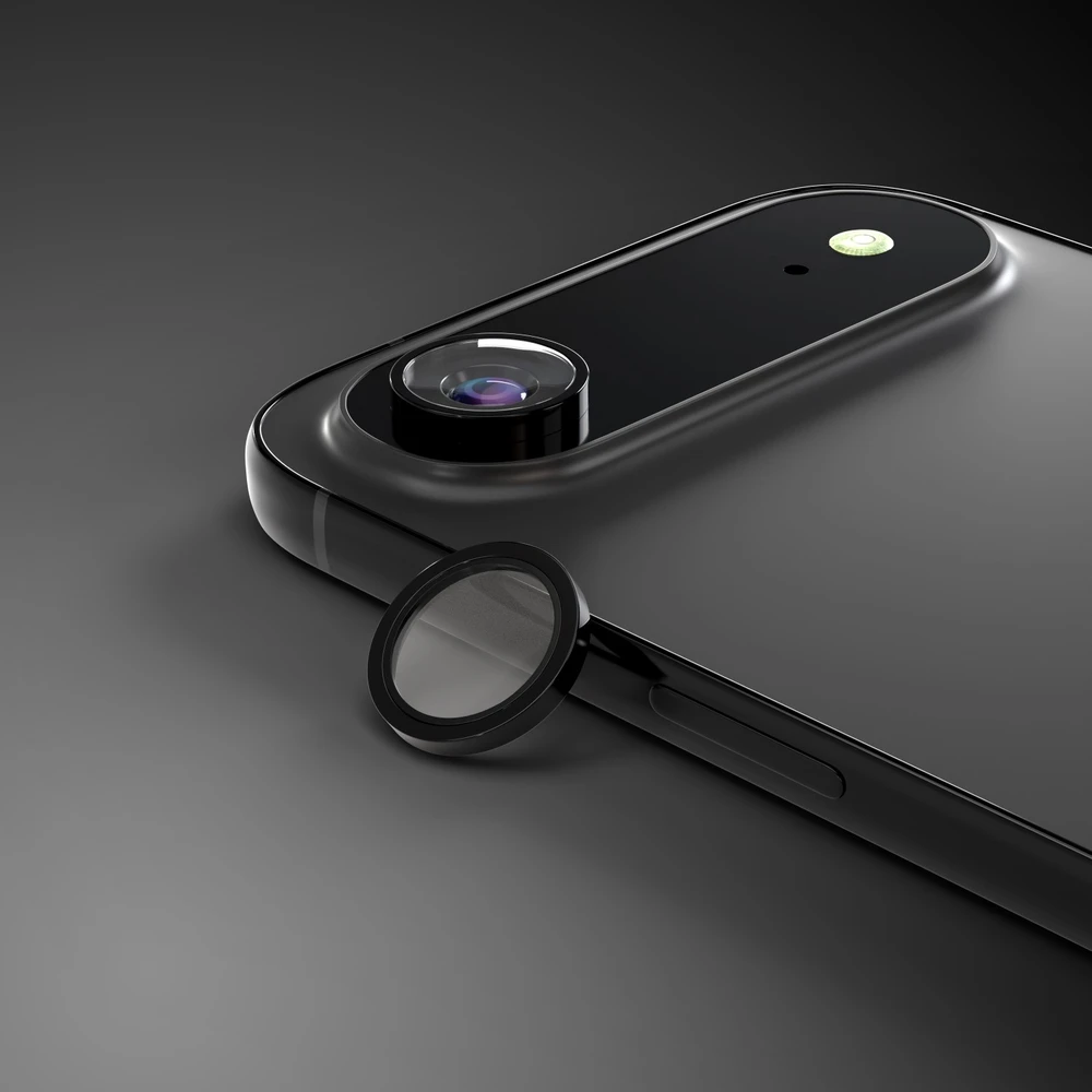 Telforceone „Etteri“ kameros objektyvo apsauga, skirta „iPhone 17 Air“, juoda