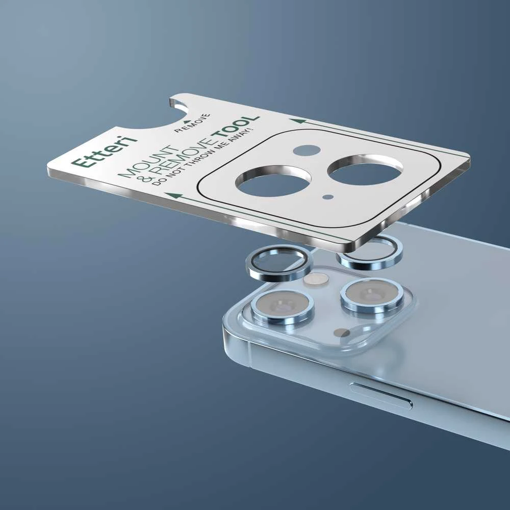 Forcell „Telforceone“ galinio fotoaparato objektyvo apsauga, skirta „iPhone 14 / 14 Plus“, mėlyna