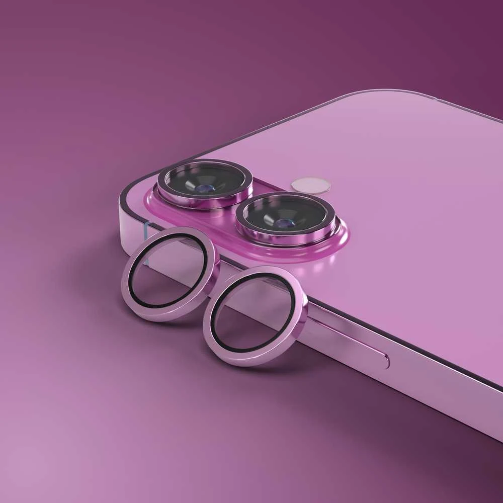 Telforceone Etteri fotoaparato objektyvo apsauga iPhone 16 / 16 Plus rožinė rožinė
