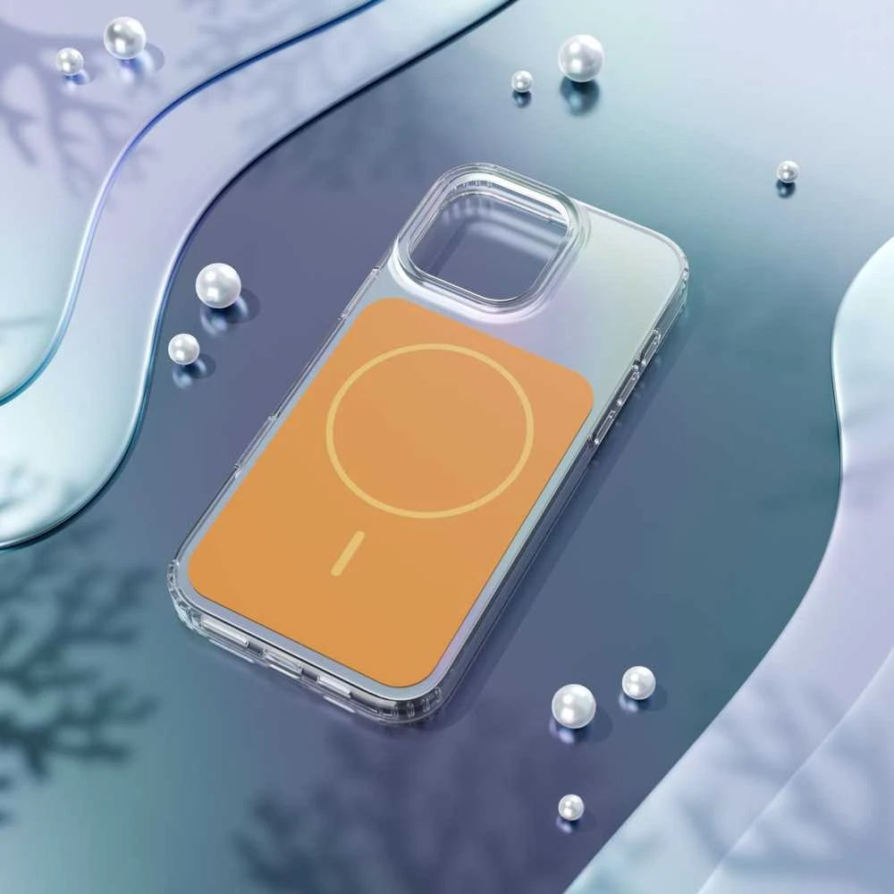 Telforceone „Etteri Hidden Pearl“ dėklas, skirtas „iPhone 16 6,1“; oranžinis