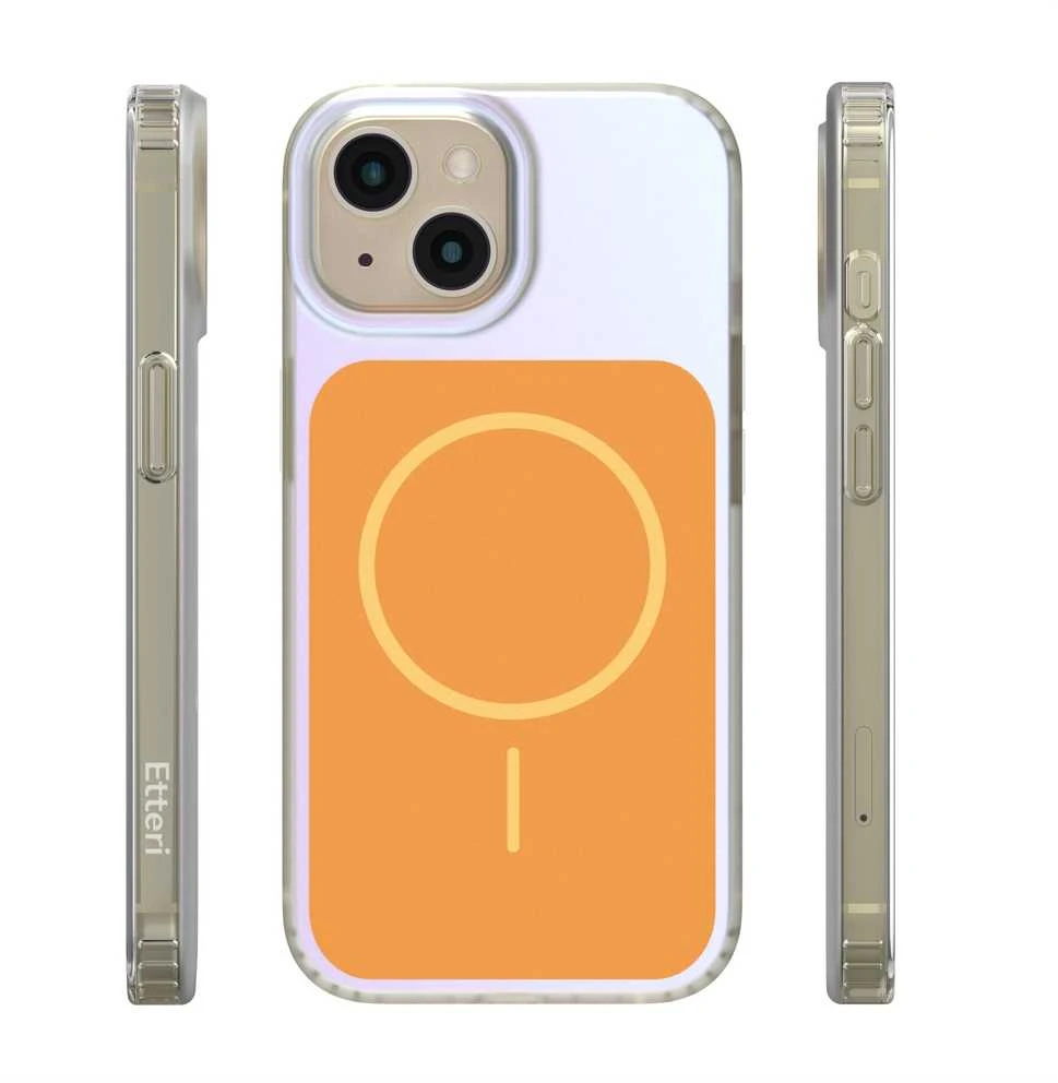Telforceone „Etteri Hidden Pearl“ dėklas, skirtas „iPhone 15 6,1“; oranžinis