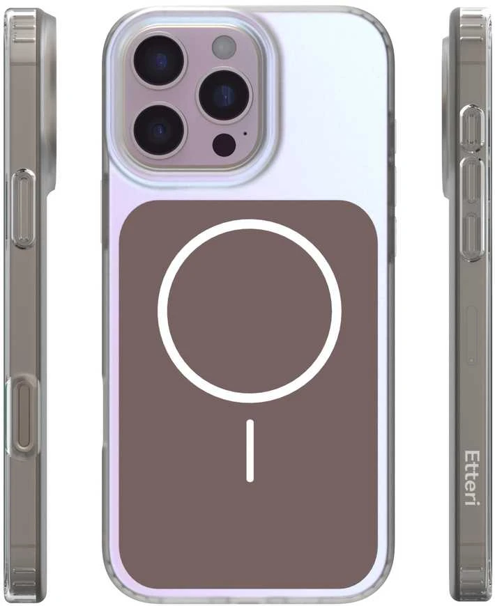 Telforceone „Etteri Hidden Pearl“ dėklas, skirtas „iPhone 16 Pro Max 6,9“; rudas
