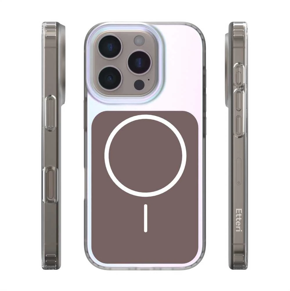 Telforceone „Etteri Hidden Pearl“ dėklas, skirtas „iPhone 16 Pro 6,3“; rudas