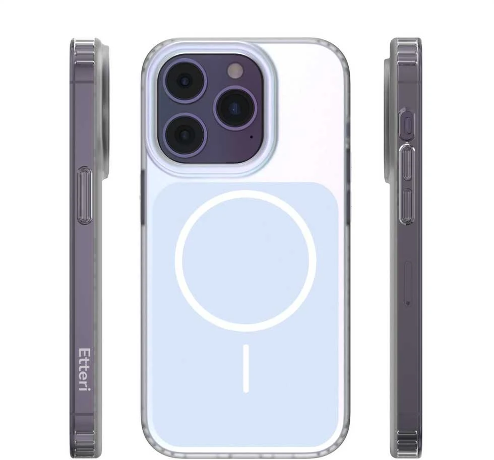Telforceone „Etteri Hidden Pearl“ dėklas, skirtas „iPhone 14 Pro 6,1“; šviesiai mėlynas