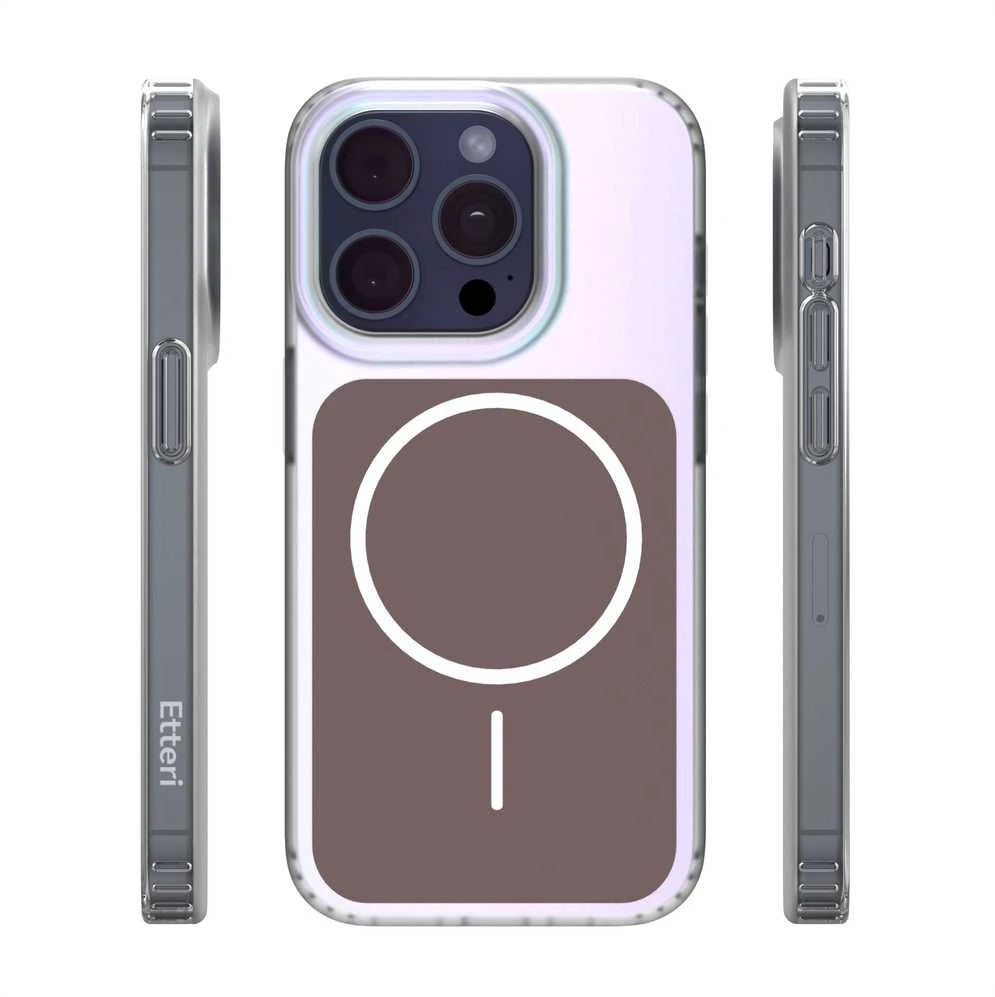 Telforceone „Etteri Hidden Pearl“ dėklas, skirtas „iPhone 15 Pro 6,1“; rudas