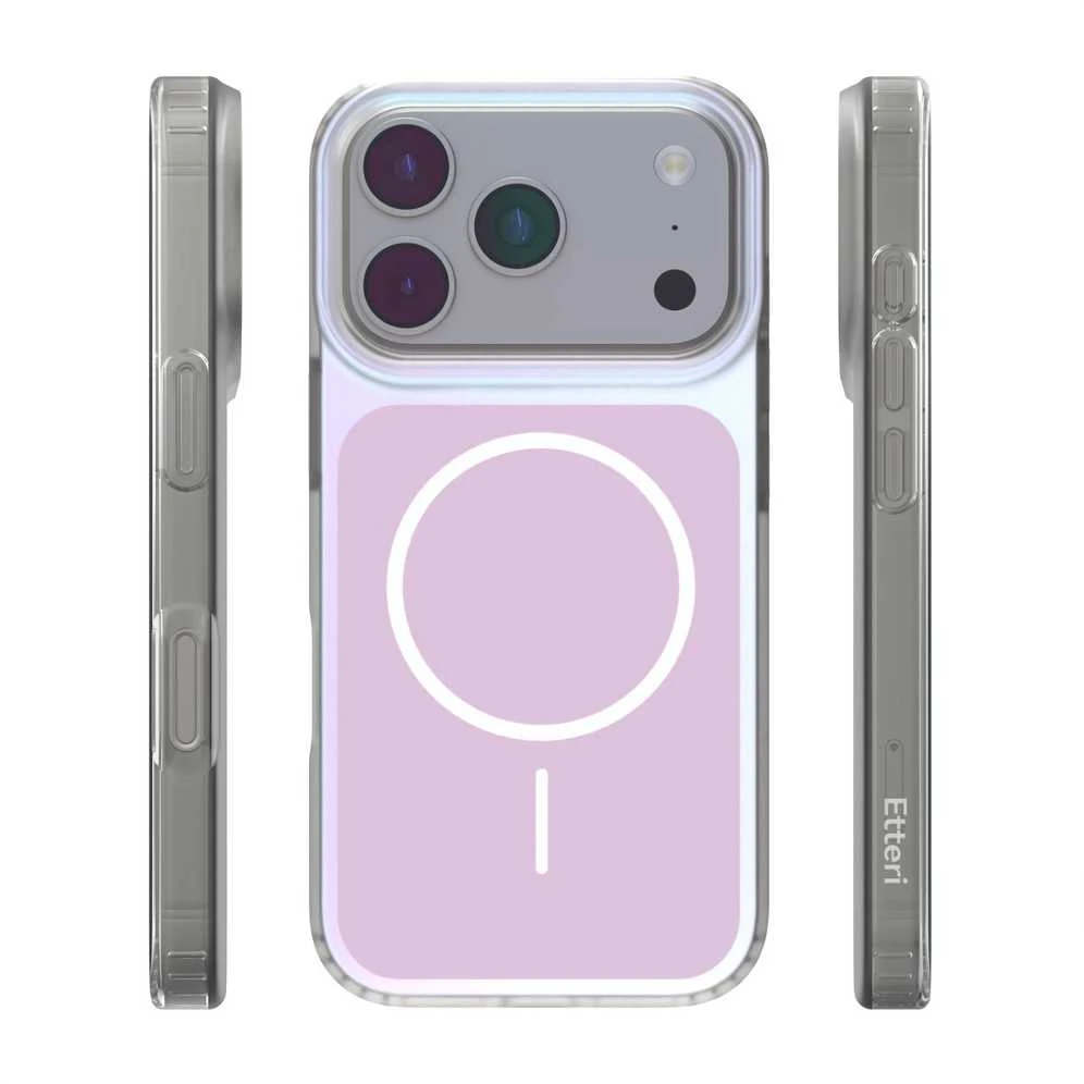 Telforceone „Etteri Hidden Pearl“ dėklas, skirtas „iPhone 17 Pro / 18 Pro 6,3“; rožinis