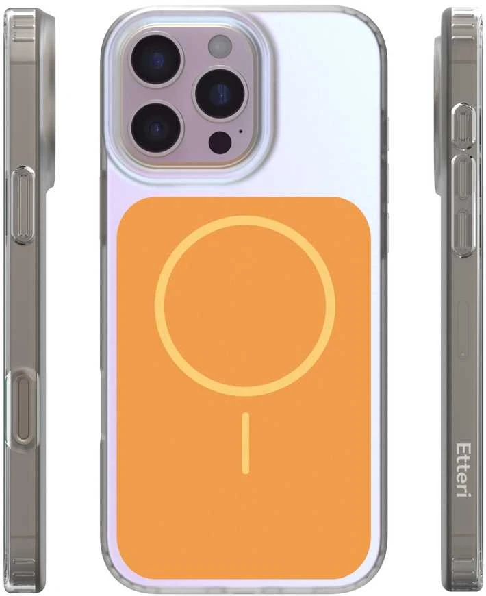 Telforceone „Etteri Hidden Pearl“ dėklas, skirtas „iPhone 16 Pro Max 6,9“; oranžinis