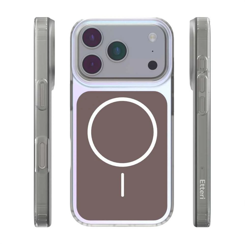 Telforceone „Etteri Hidden Pearl“ dėklas, skirtas „iPhone 17 Pro / 18 Pro 6,3“; rudas