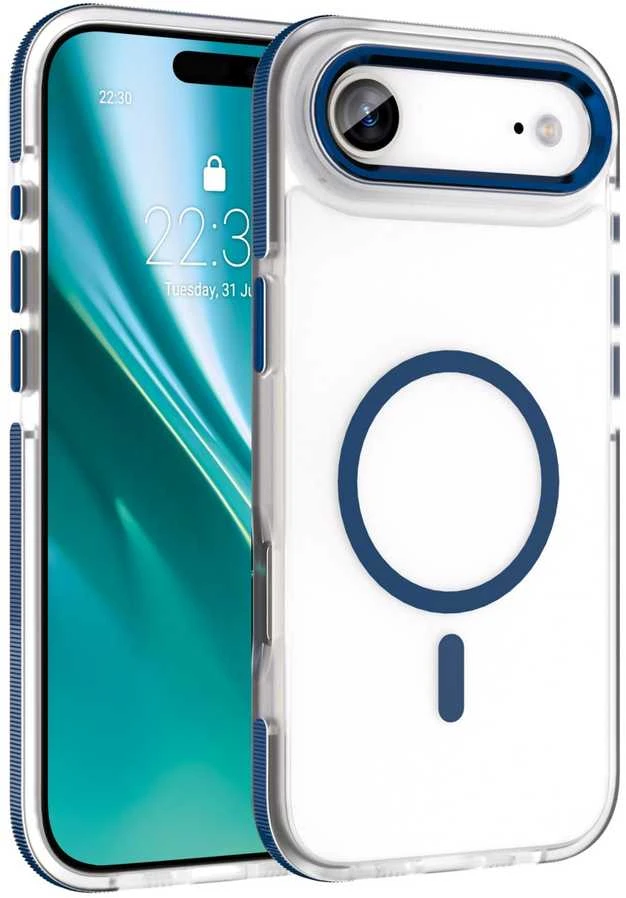 Telforceone Etteri Icy Mag dėklas, skirtas iPhone 17 Air mėlynai