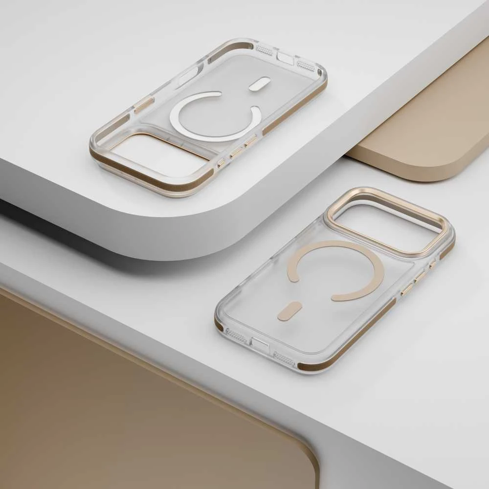 Dėklas Telforceone Etteri Icy Mag case for iPhone 17 Pro / 18 Pro auksinis