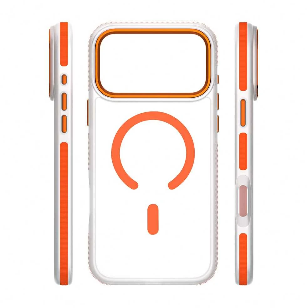Dėklas Telforceone Etteri Icy Mag case for iPhone 17 Pro / 18 Pro oranžinis