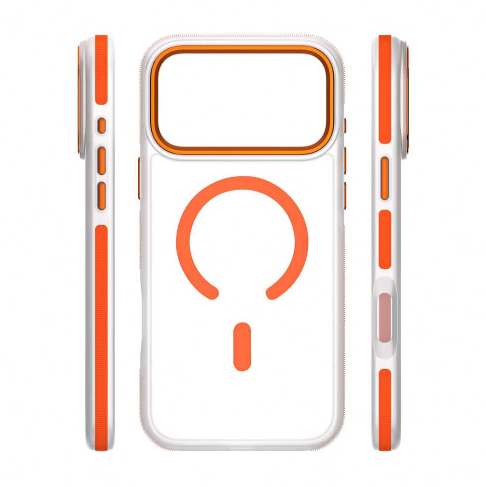 Dėklas Telforceone Etteri Icy Mag case for iPhone 17 Pro Max oranžinis