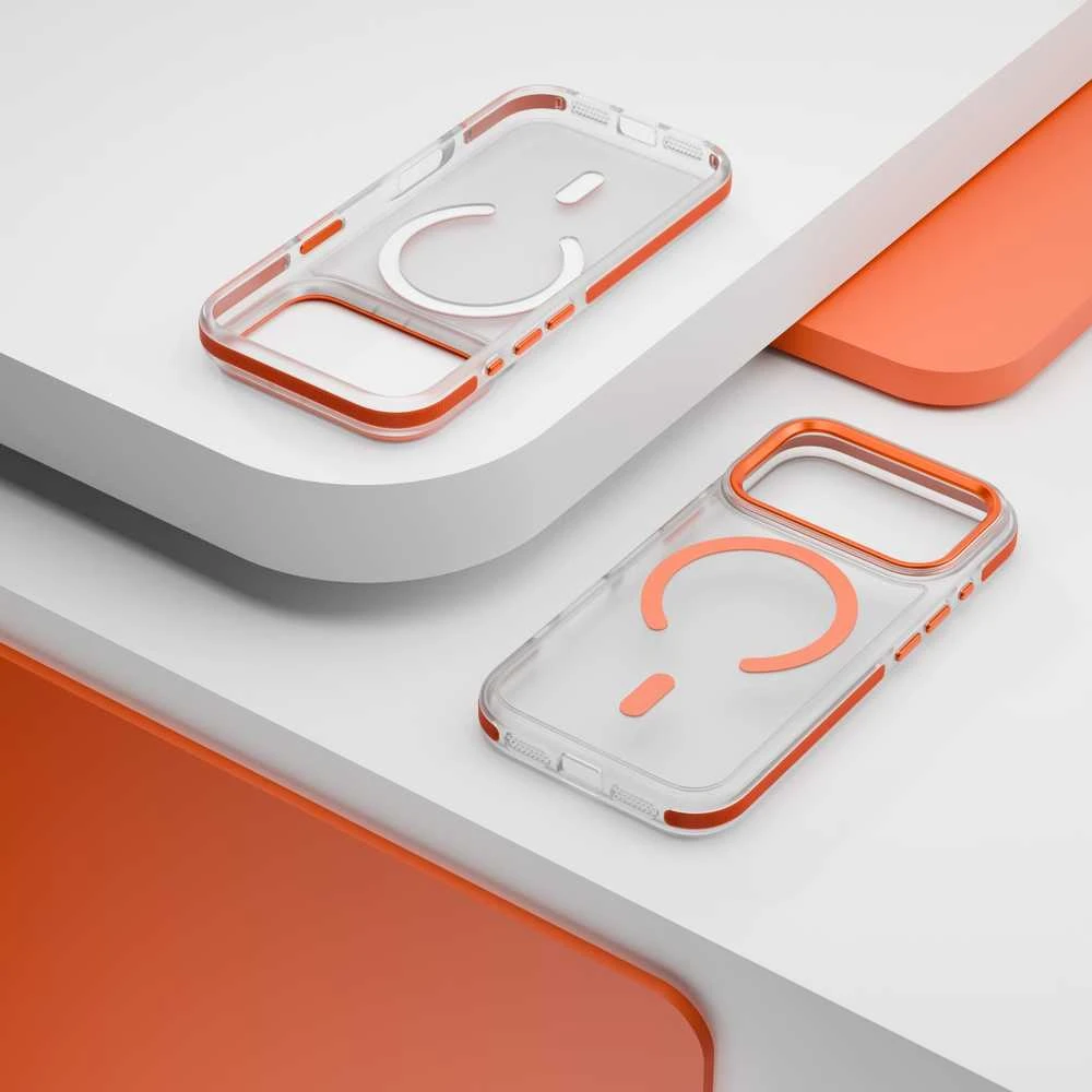 Dėklas Telforceone Etteri Icy Mag case for iPhone 17 Pro / 18 Pro oranžinis