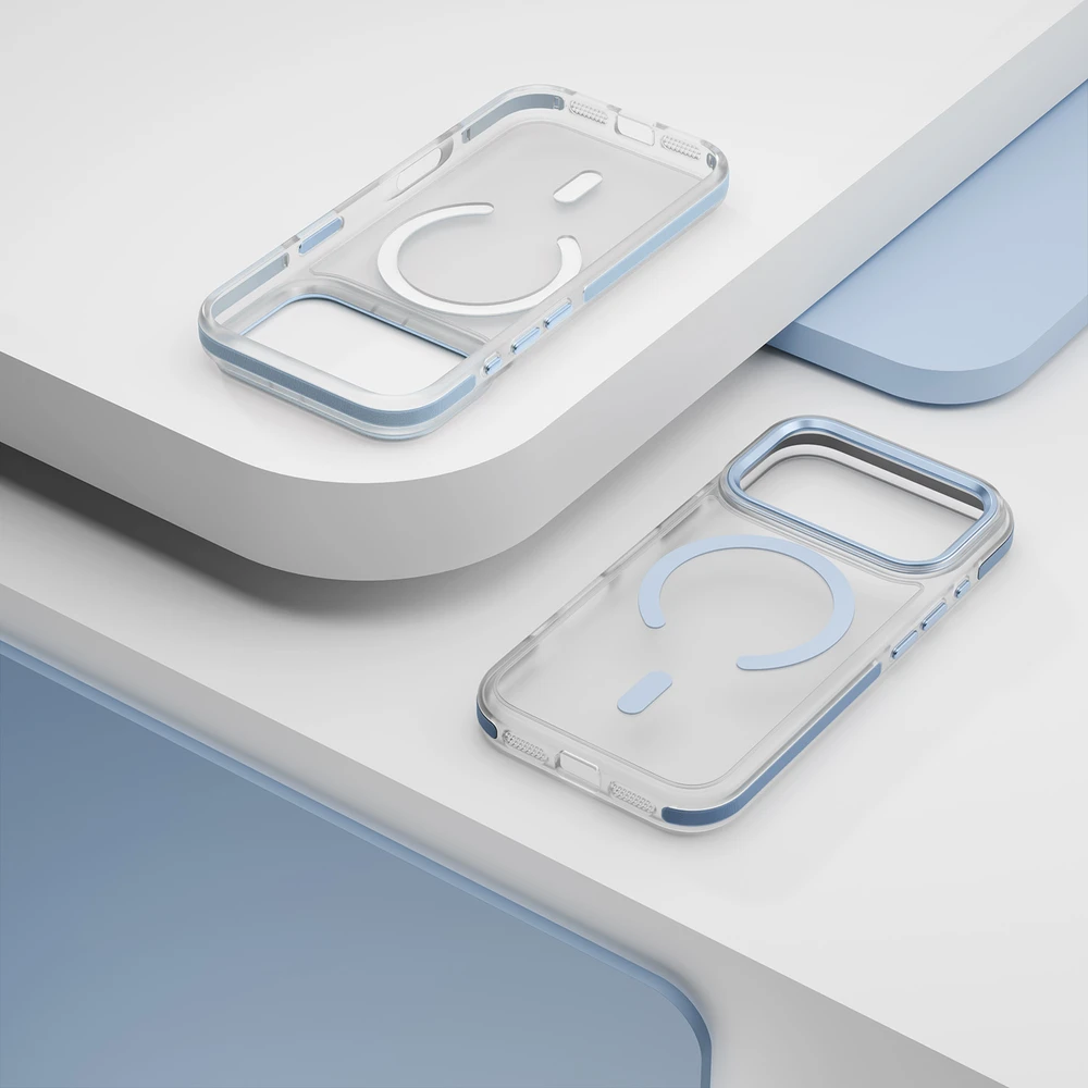 Telforceone Etteri Icy Mag dėklas, skirtas iPhone 17 Pro / 18 Pro, dangaus mėlyna