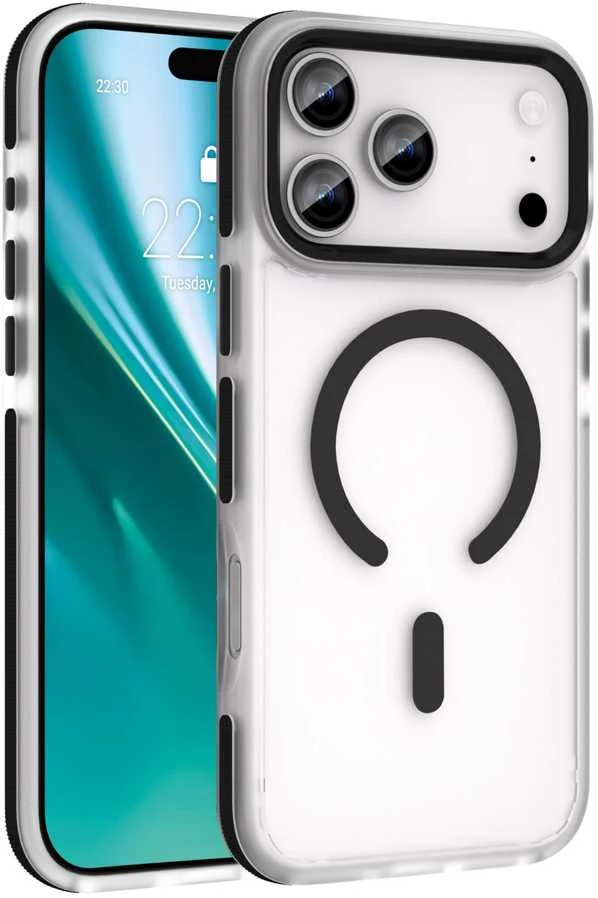 Telforceone Etteri Icy Mag dėklas iPhone 17 Pro Max / 18 Pro Max juodas