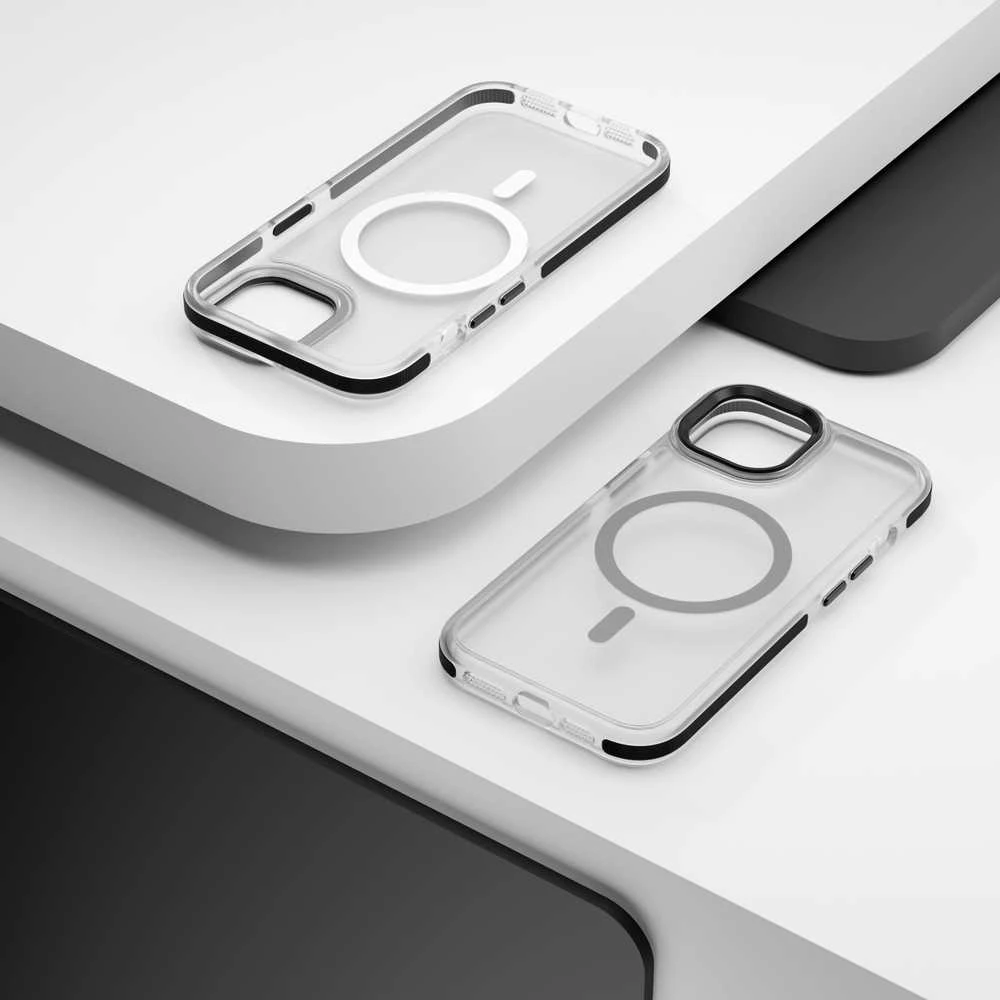 Telforceone „Etteri Icy Mag“ dėklas, skirtas „iPhone 16 Pro 6,3“; juodas