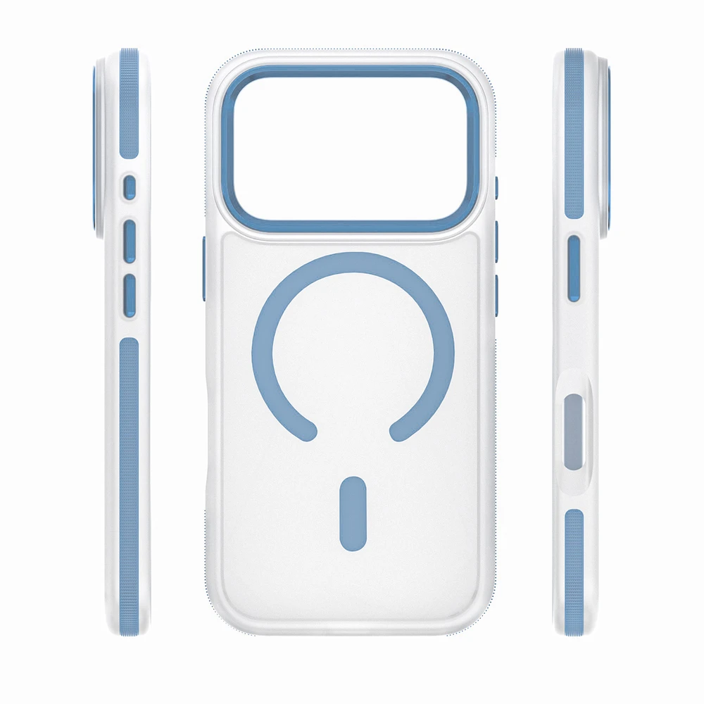 Telforceone Etteri Icy Mag dėklas, skirtas iPhone 17 Pro Max / 18 Pro Max, dangaus mėlyna