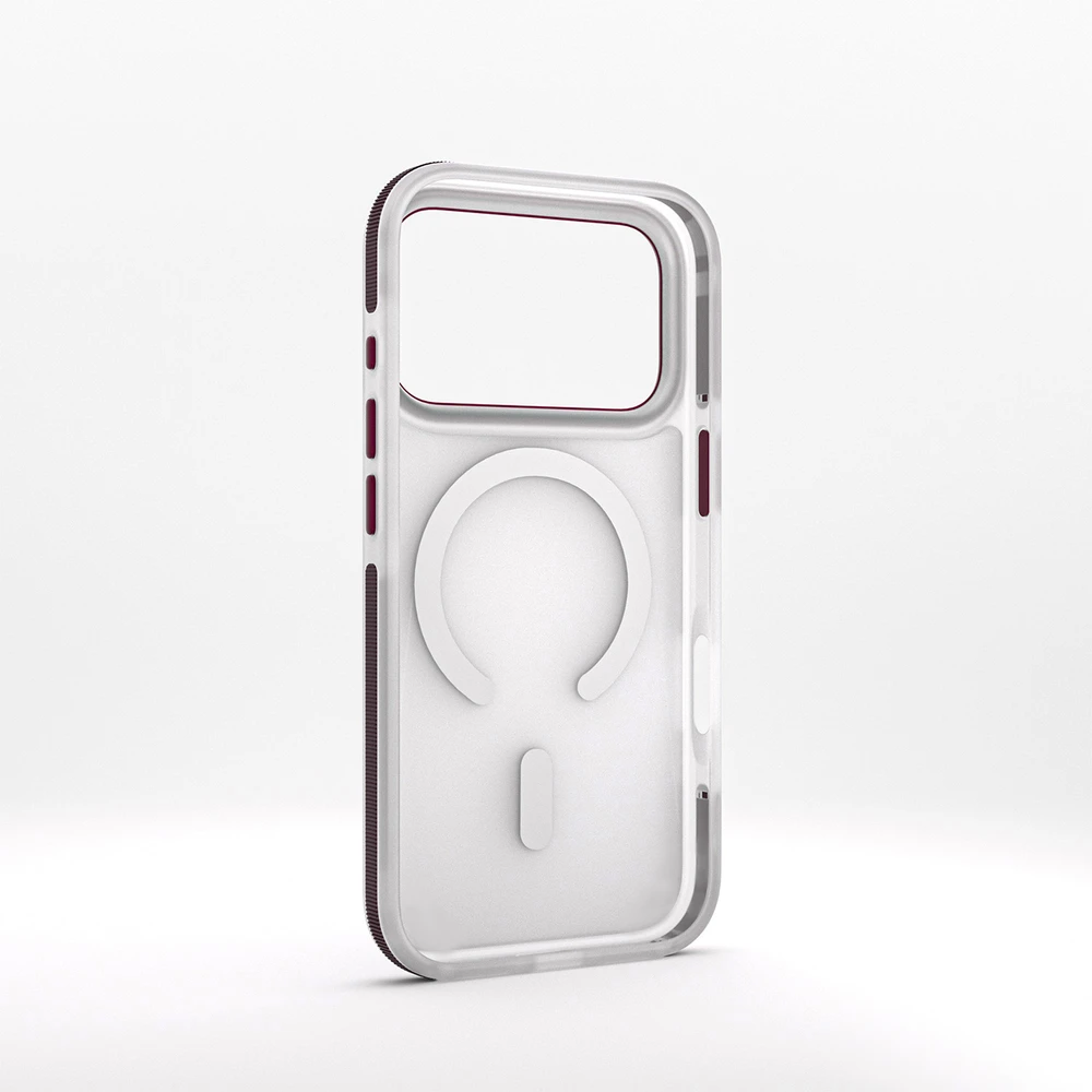 Telforceone Etteri Icy Mag dėklas, skirtas iPhone 17 Pro Max / 18 Pro Max, tamsios vyšninės spalvos