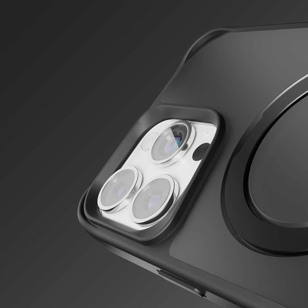Telforceone Etteri Matt Mag Ring Apple iPhone 15 Pro Max 6,7" dėklas telefonui juodos spalvos