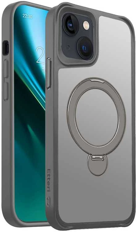 Telforceone Etteri Matt Mag Ring Apple iPhone 13 6,1" dėklas telefonui pilkos spalvos
