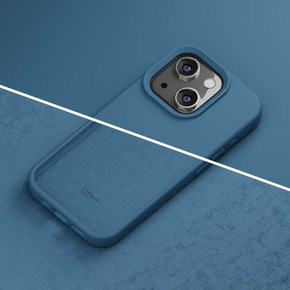 Dėklas Telforceone Etteri Silicone Apple iPhone 13 6,1" mėlynos spalvos